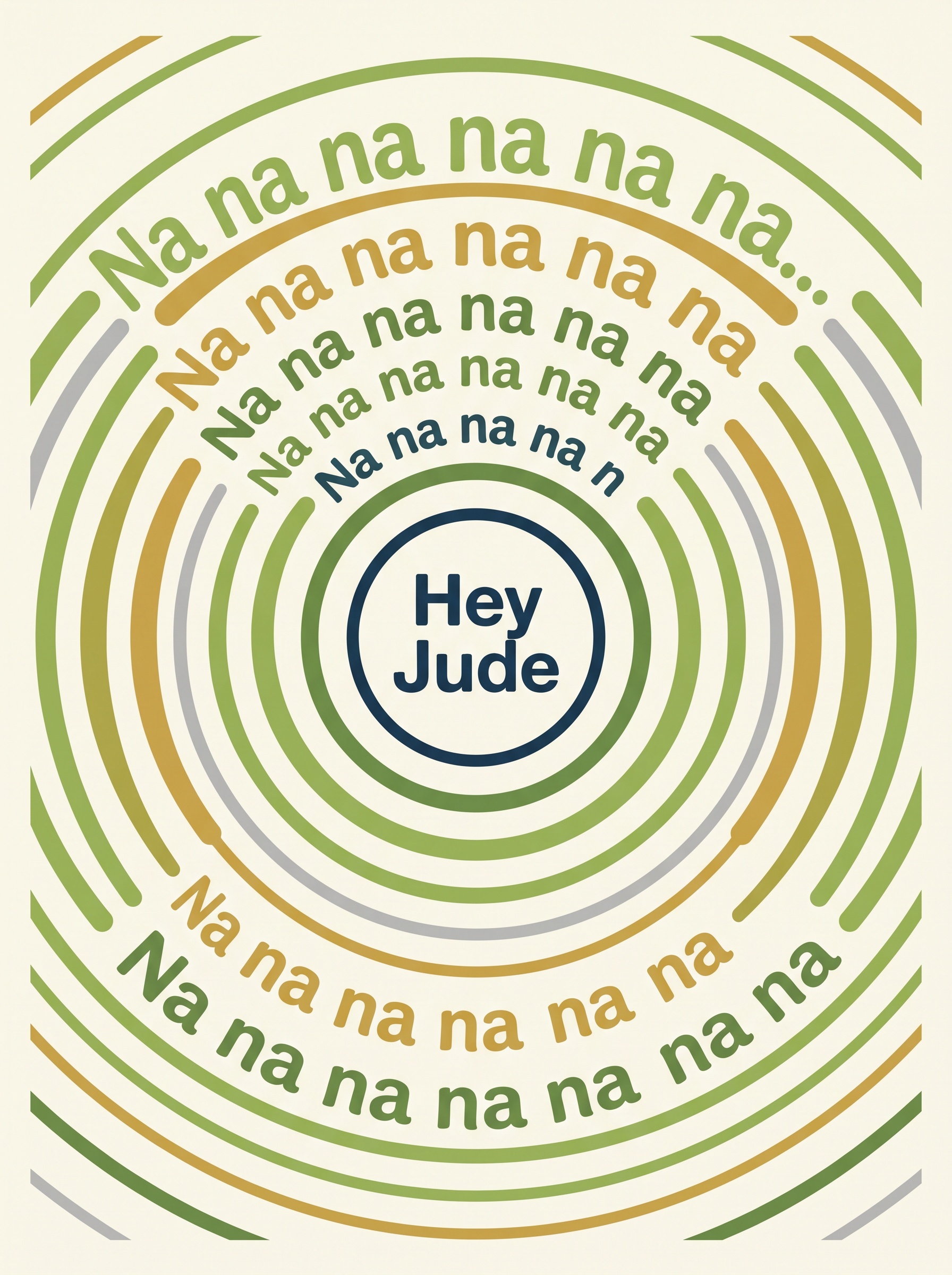 Hey Jude by The Beattles – 'Na na na na na na na, hey Jude' Lyric Art