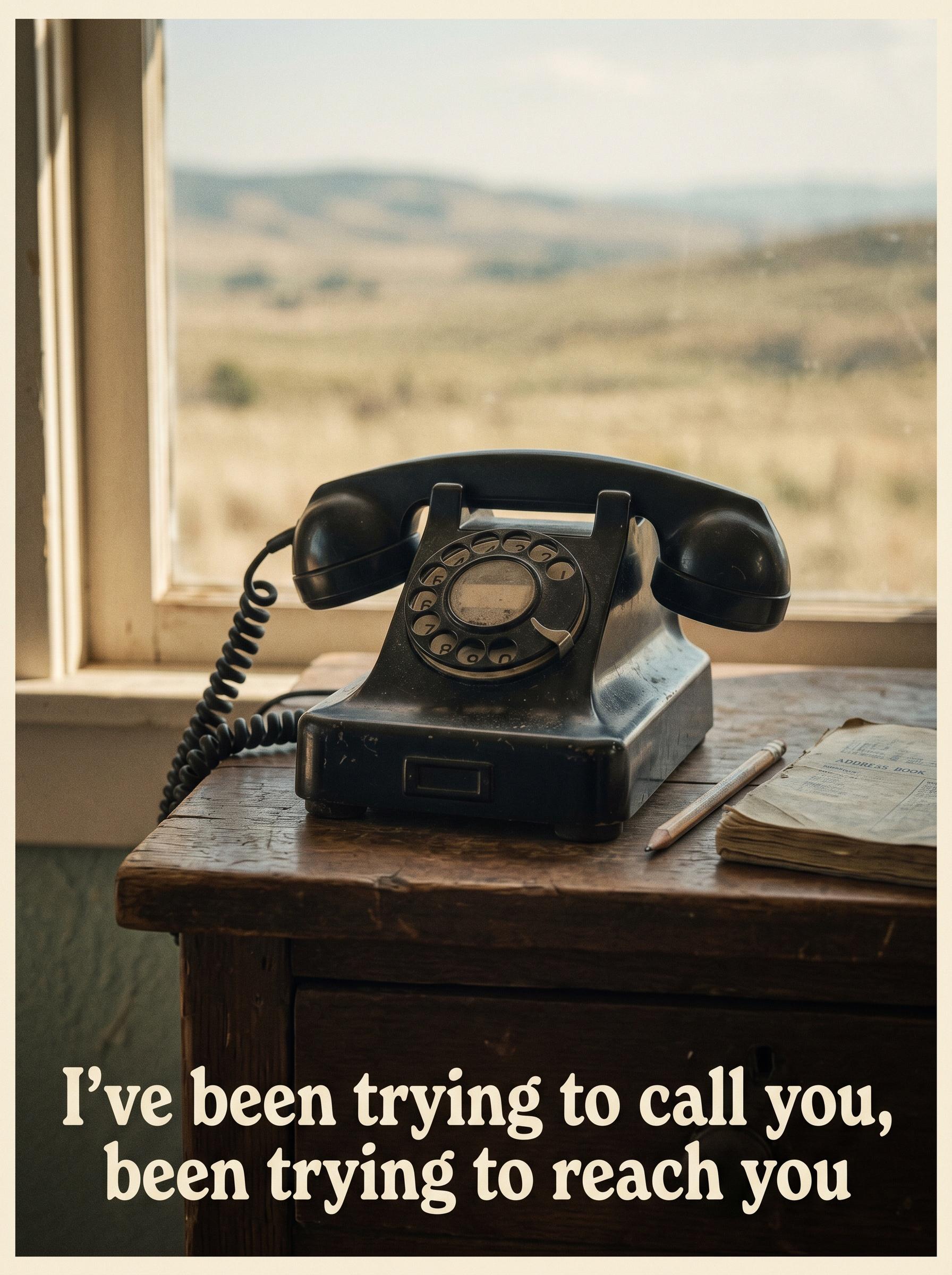 Ho Hey by The Lumineers – 'I've been trying to call you, been trying to reach you' lyric art print