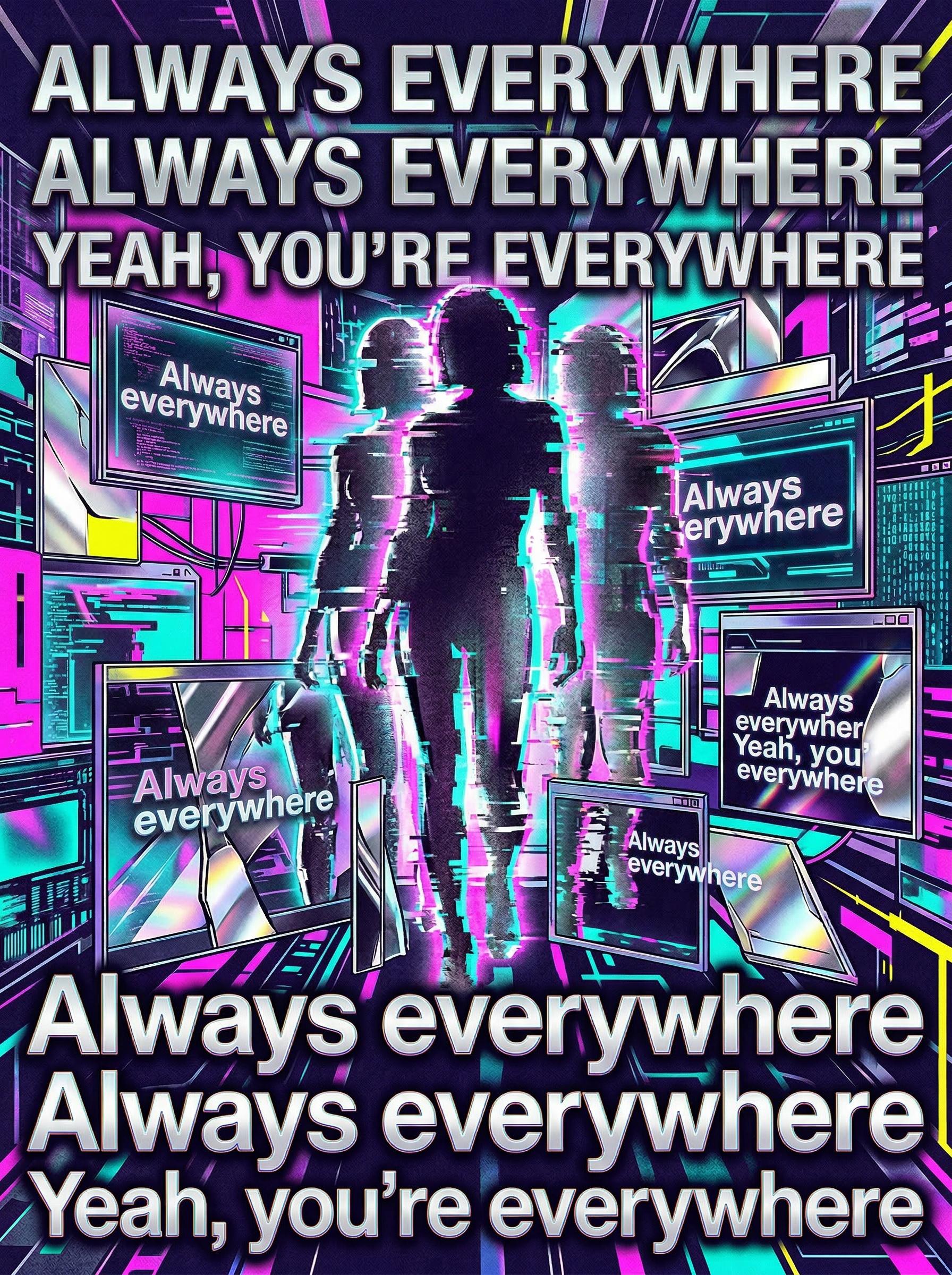 Always Everywhere by Charli xcx – 'Always everywhere, Always everywhere, Yeah, you're everywhere' lyric art print