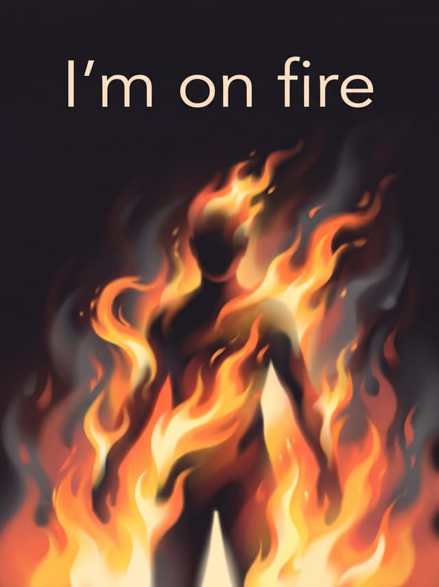 Fire by Kasabian – 'I'm on fire' lyric design printed on the back of a t-shirt
