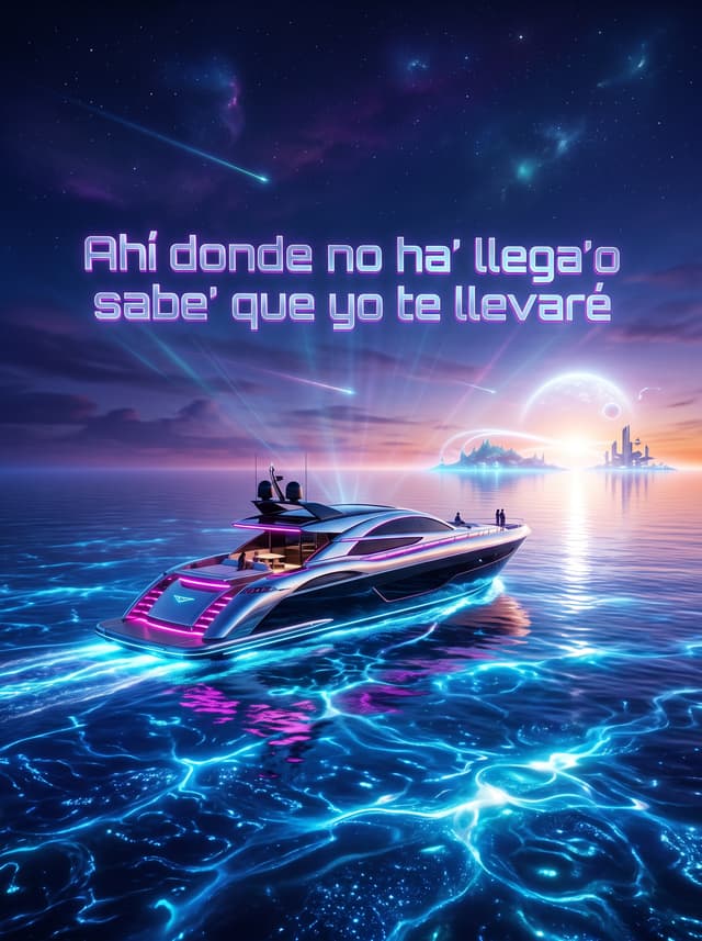 DÁKITI by Bad Bunny & JHAYCO – 'Ahí donde no ha' llega'o sabe' que yo te llevaré' lyric design printed on the back of a t-shirt